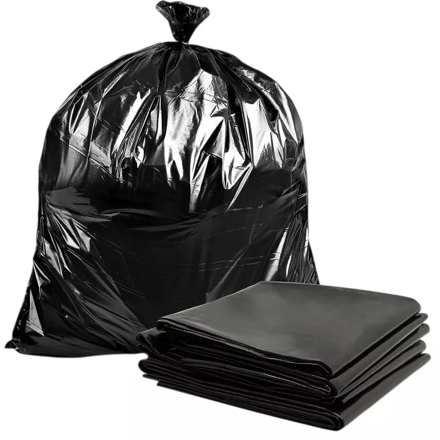 Singhal 120 Micron Garbage Bags 18x21 inch Black Plastic (Pack of 100 Pcs)