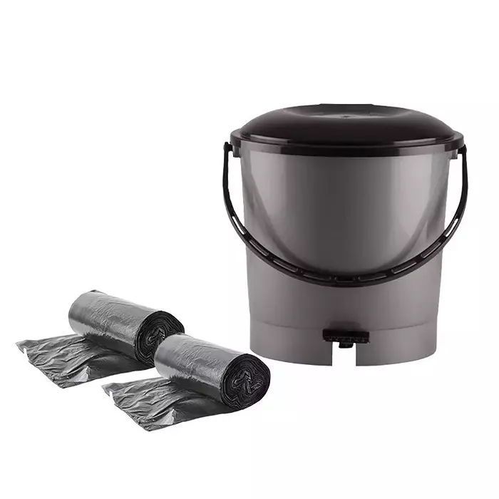 GENERIC Dustbin 7 L Small Size and 2 Packet of Garbage Bag 19x21 cm Combo Kit