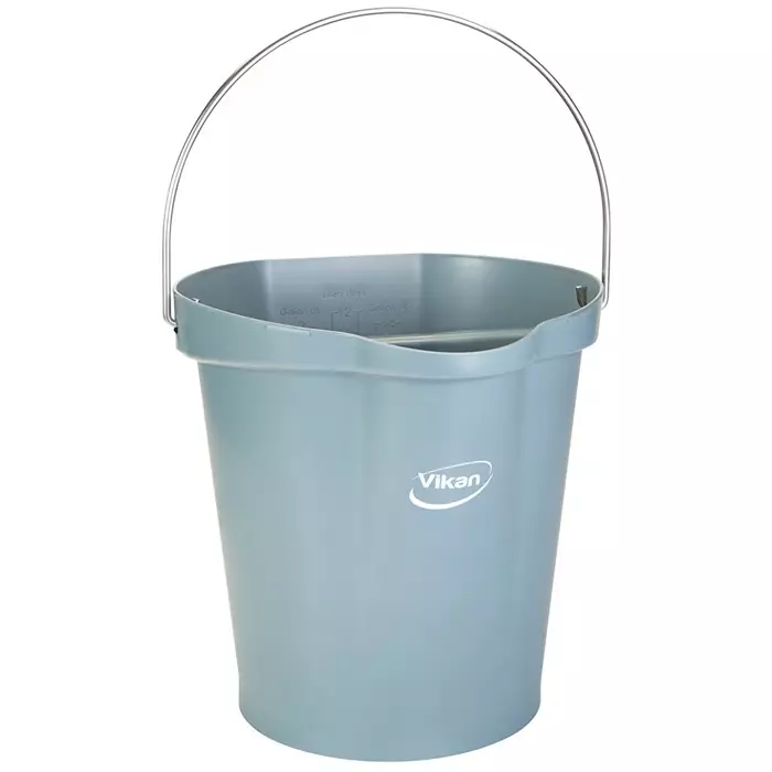 VIKAN Bucket 12 L Plastic Grey with Handle, 568688