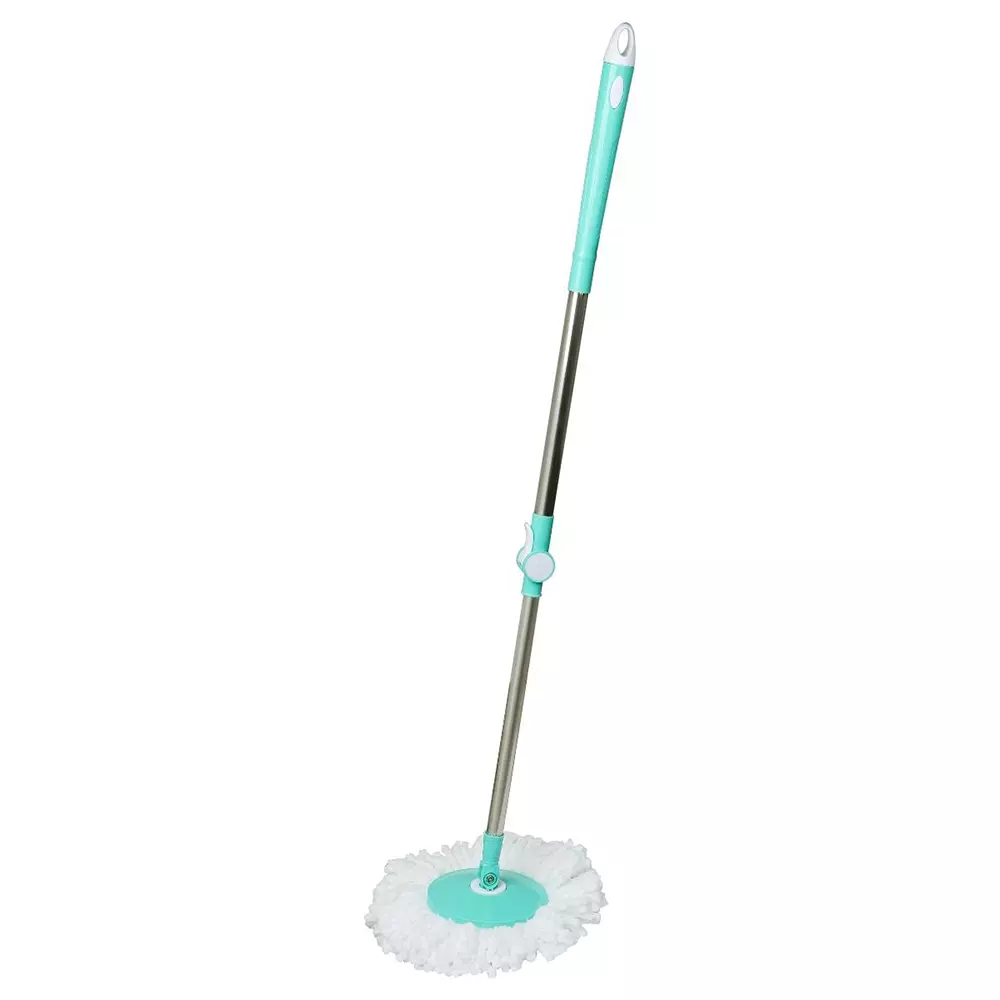 Shagun 7 L Blue Wheeled Bucket Mop Set With Plastic Water Drainer, S-503 Plastic