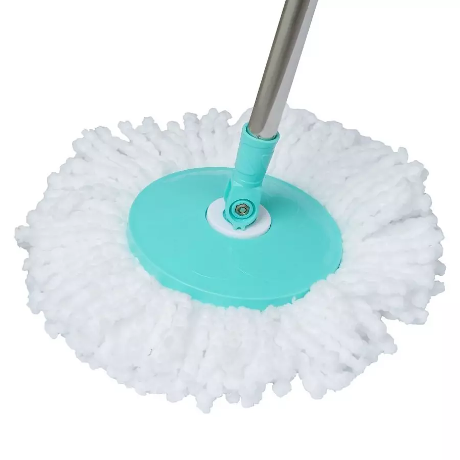 Shagun 7 L Blue Wheeled Bucket Mop Set With Plastic Water Drainer, S-503 Plastic