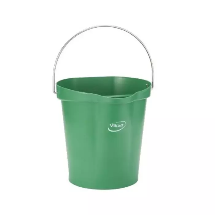 VIKAN Bucket 12 L Polypropylene Green with Handle, 56942