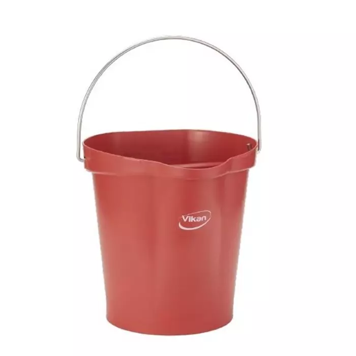 VIKAN Bucket 12 L Polypropylene Red with Handle, 56944