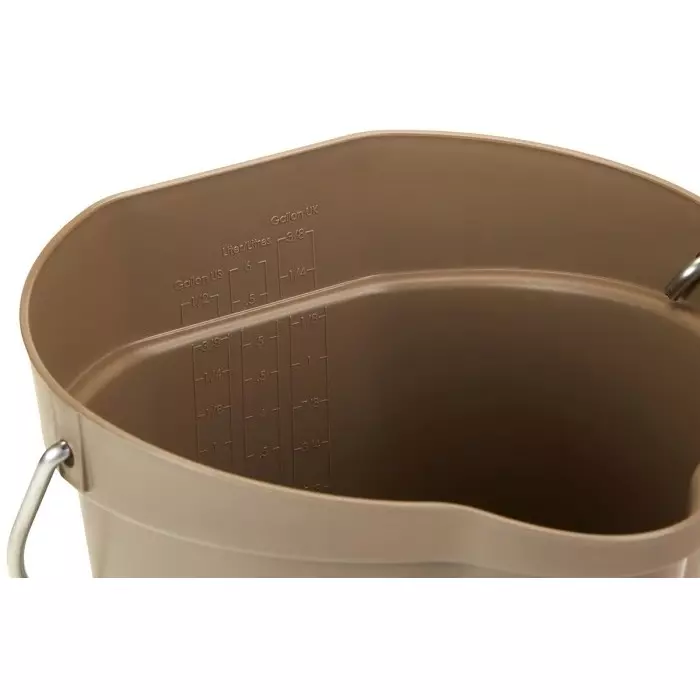 VIKAN Bucket 6 L Plastic Brown with Handle, 568866