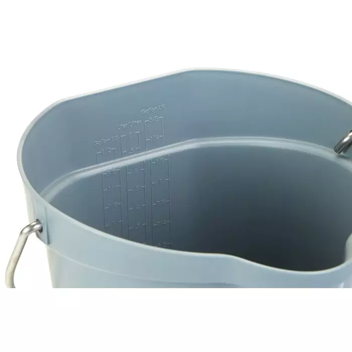 VIKAN Bucket 6 L Plastic Grey with Handle, 568888