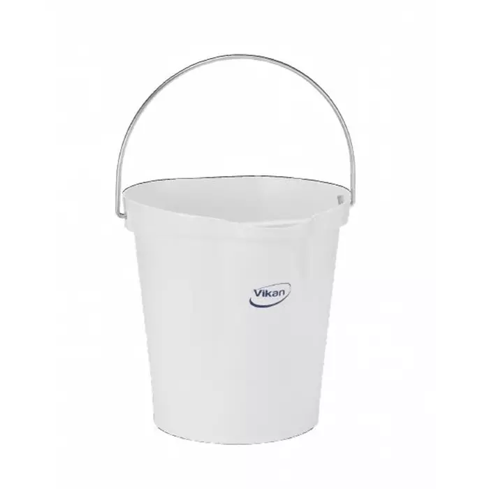 VIKAN Bucket 12 L Polypropylene White with Handle, 56945