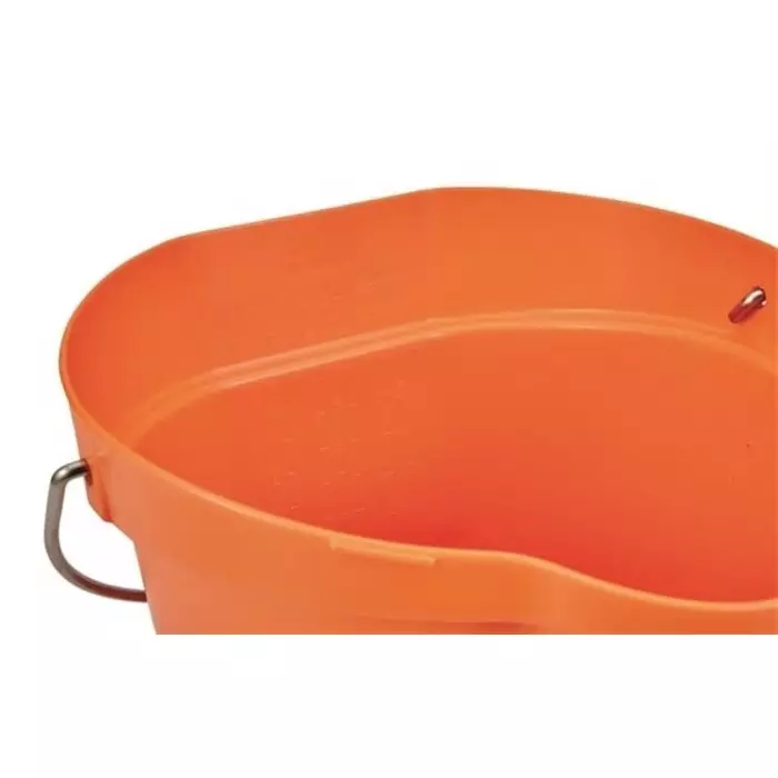 VIKAN Bucket 12 L Polypropylene & Steel Orange with Handle, 56867