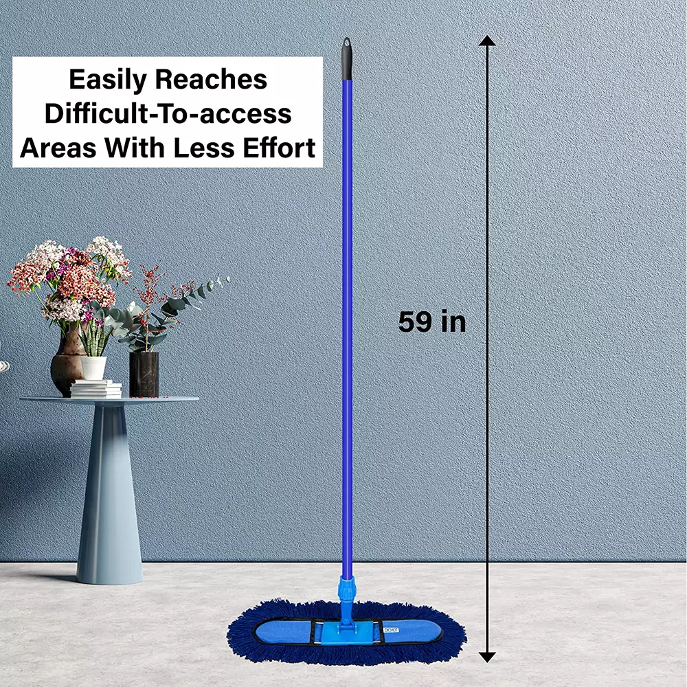 GENERIC Dry Mop Refill With Fream 18 inch (450 mm) Blue + 1 Refill