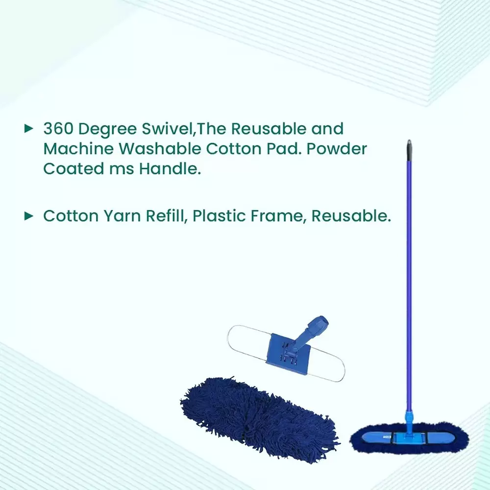 GENERIC Dry Mop Refill With Fream 18 inch (450 mm) Blue + 1 Refill