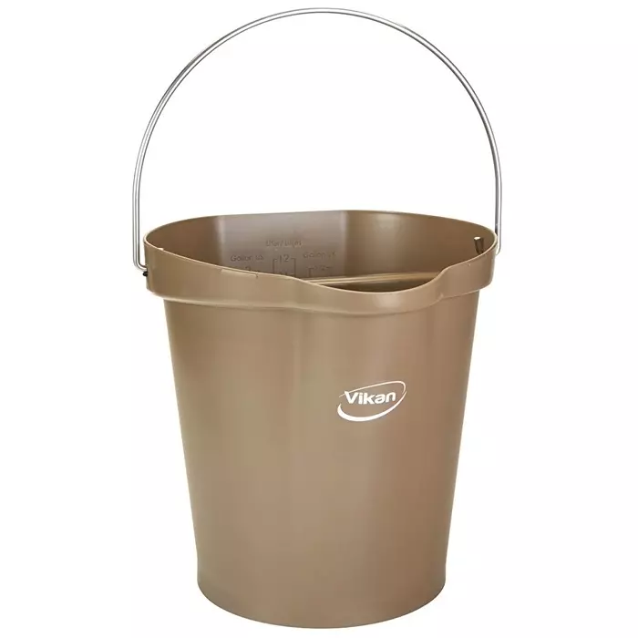 VIKAN Bucket 12 L Plastic Brown with Handle, 568666