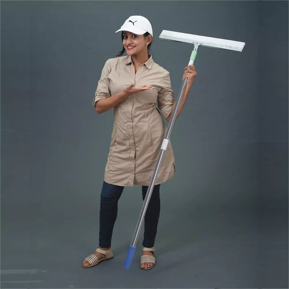 Vimal Steelo 600 Heavy Duty and Extendable Floor Cleaning Wiper Large ‎Stainless Steel Handle 60x120 cm
