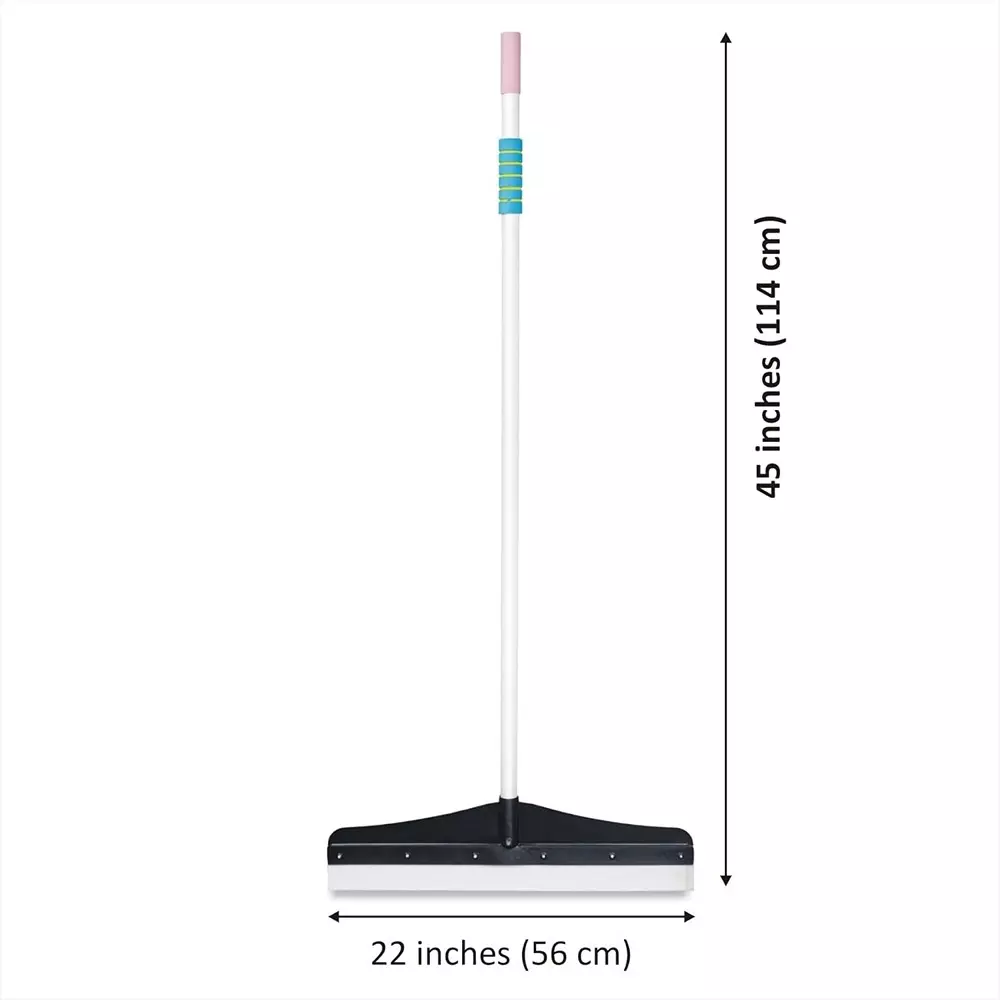 Vimal Big Broomer Heavy Duty Floor Cleaning Wiper Large Plastic & Rubber Handle 22 inch (55 cm) Wide (Pack of 2)