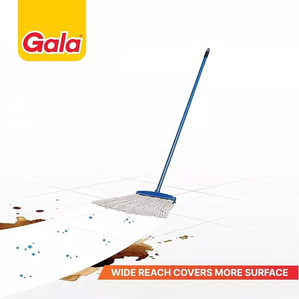 gala Modular T-Mop Long Handle 450 g Cotton Head For Floor Cleaning