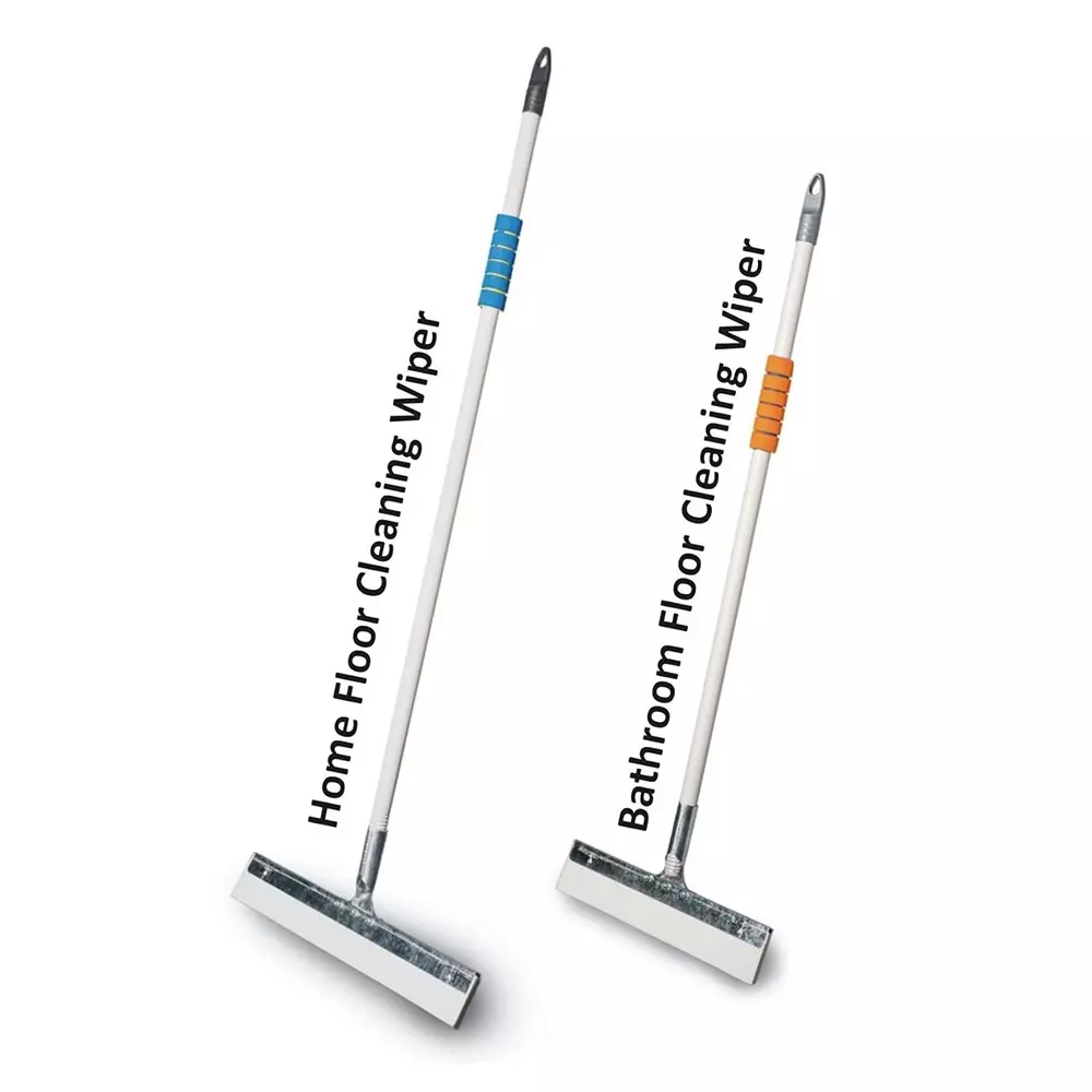 Vimal Bathroom Floor Wiper Set Multicolor Metal, Plastic, Steel Handle Material 12x6x100 cm for Floor Cleaning