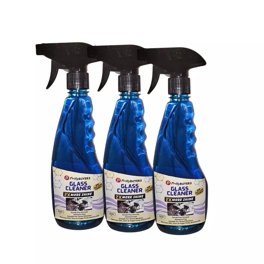 PrettyBUYERS 500 ml Glass Cleaner Spray (Pack of 3 Pcs)