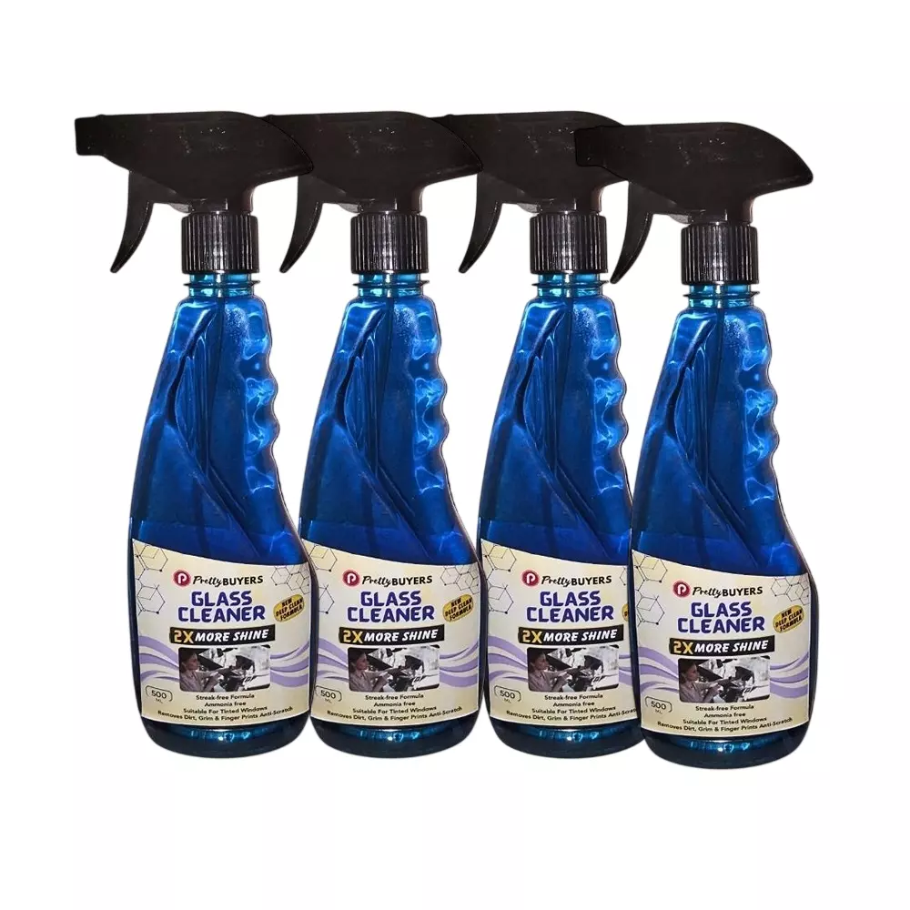 PrettyBUYERS 500 ml Glass Cleaner Spray (Pack of 4 Pcs)