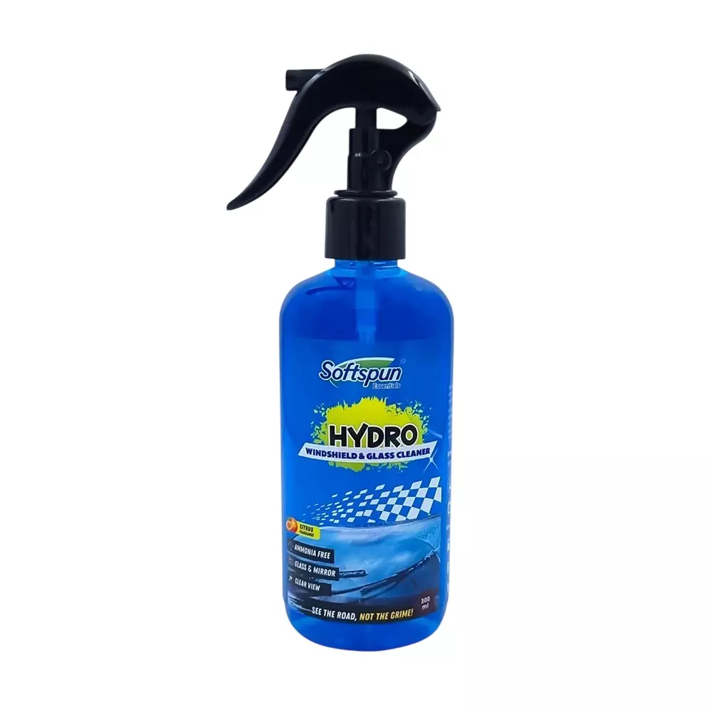 softspun Essential Hydro Windshield & Glass Cleaner 300 ml Citrus Scent Non-Toxic, WC-300ML