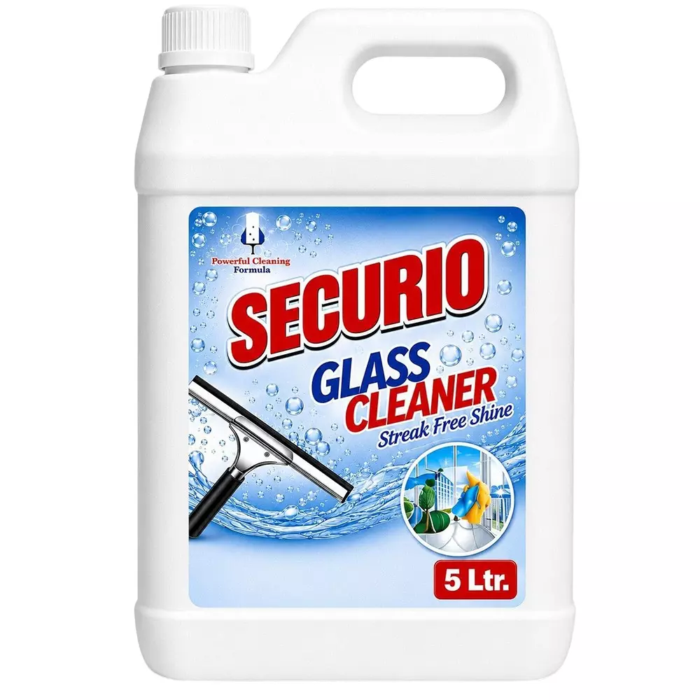 Securio Glass Cleaner 5 L for Windows, Mirrors, Glass Doors and Tables