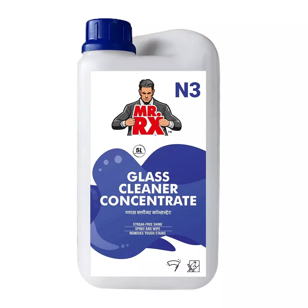 Mr. RX N3 Concentrate Glass Cleaner 5 L Can Liquid Fresh for Window, Mirror & Glass