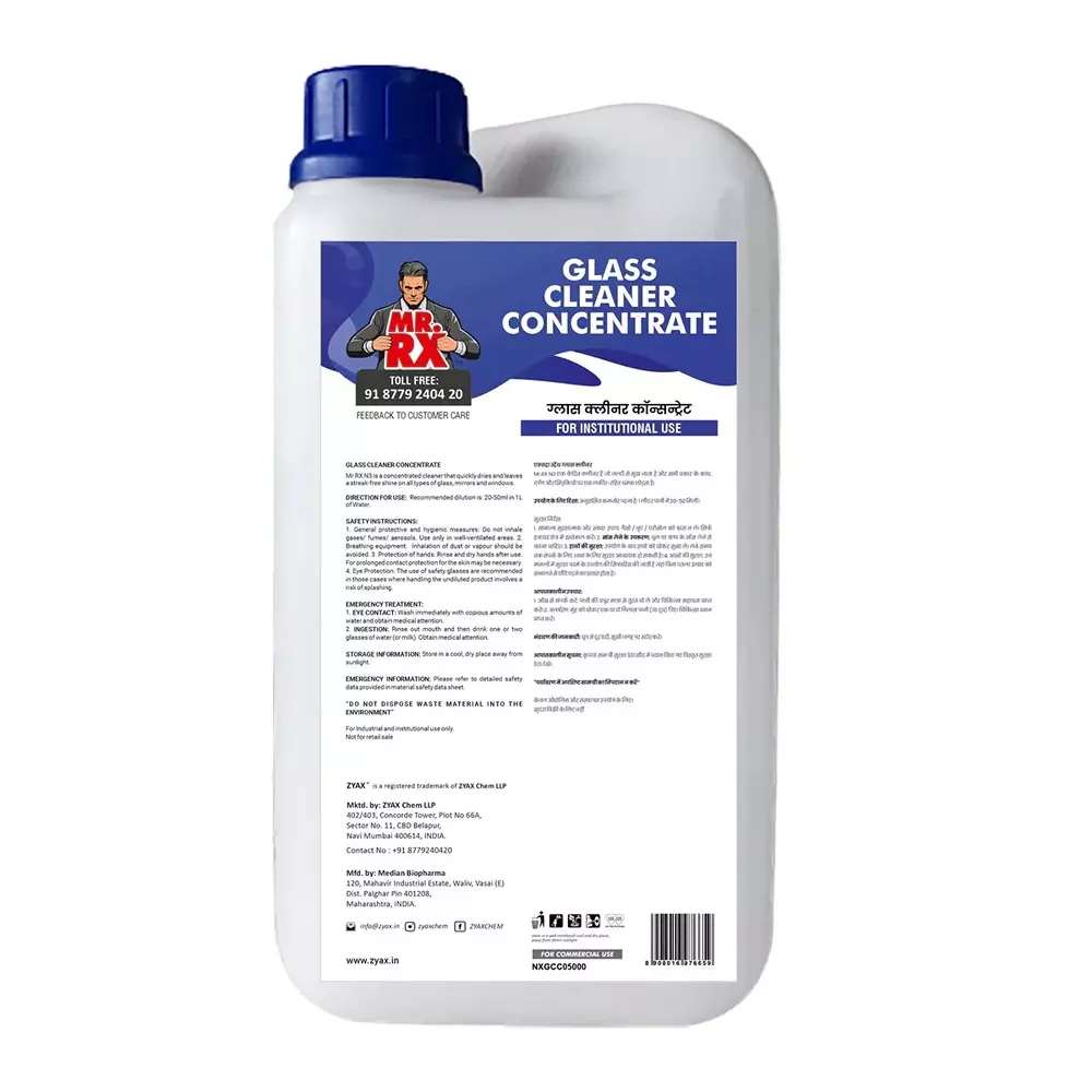 Mr. RX N3 Concentrate Glass Cleaner 5 L Can Liquid Fresh for Window, Mirror & Glass
