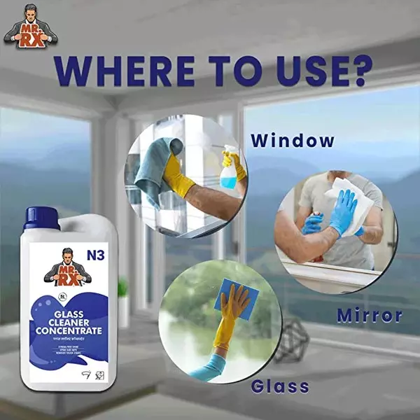 Mr. RX N3 Concentrate Glass Cleaner 5 L Can Liquid Fresh for Window, Mirror & Glass