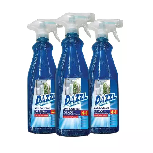 Generic Dabur Dazzl Glass Cleaner 500 ml Streak-Free Liquid for Glass Surfaces (Pack of 3)