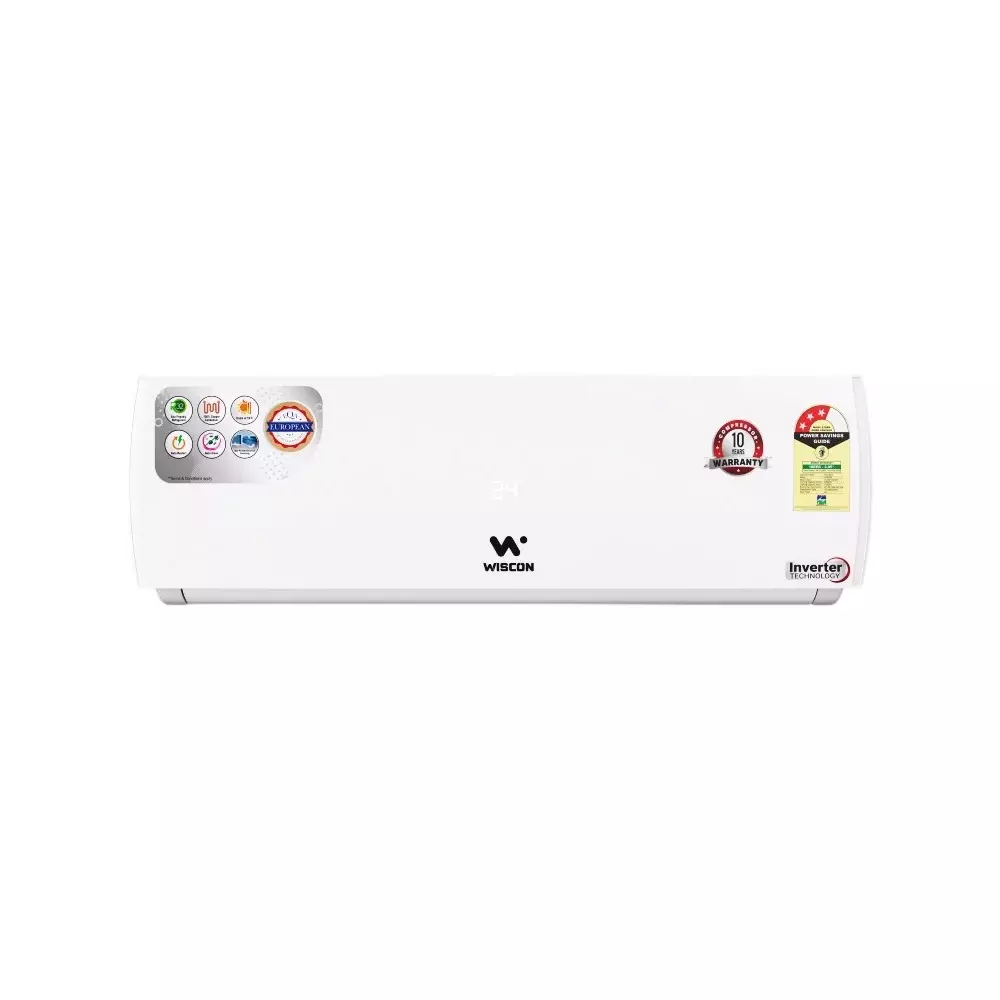 Wiscon 1.0 Ton Split Air Conditioner 3 Star Rating Copper Winding White R32 Refrigerant for Home & Office Use, WIASP100