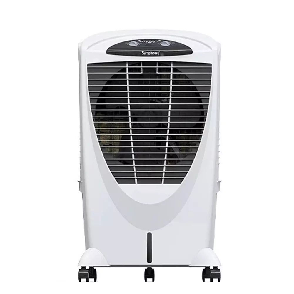 Symphony Desert Air Cooler 190 W Power Electric 65 L Tank Capacity White 630x1115x445 mm Knob Control for Home & Office, MASTERCOOL 65 XL