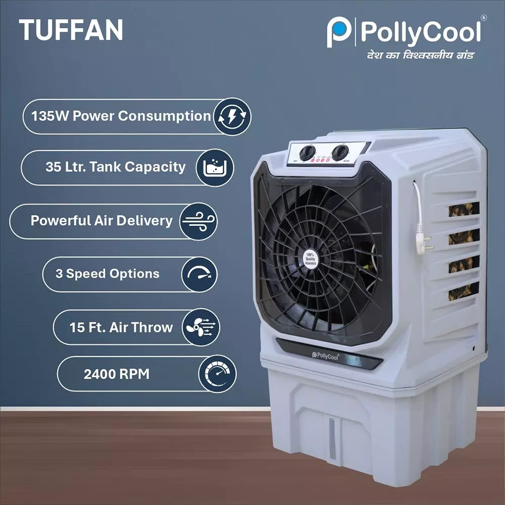 pollycool-135-w-counter-air-cooler-2400-rpm-speed-35-l-capacity-and-upto-15-ft-45-m-air-throw-tuffan-35