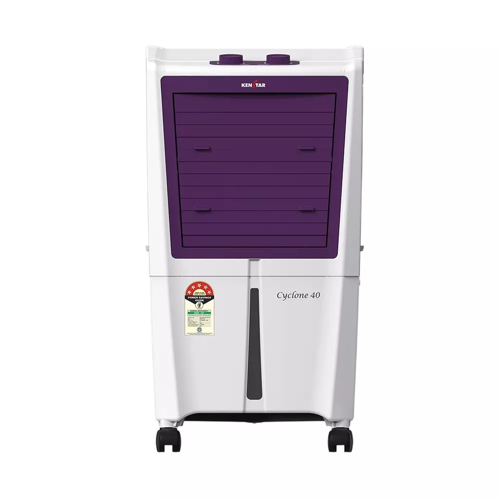 Kenstar CYCLONE HC 40 Personal Air Cooler White & Purple Color 40 L Capacity