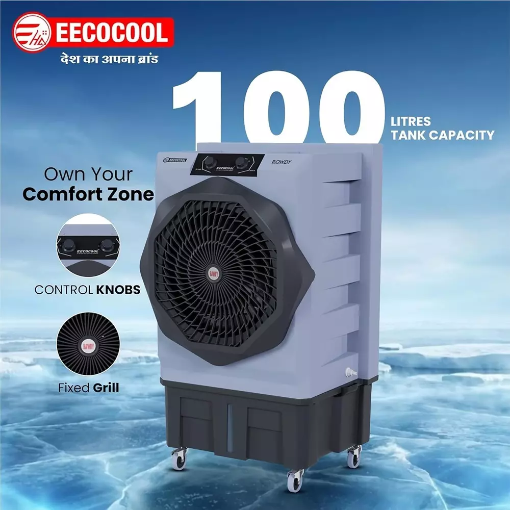 eecocool-rowdy-100-l-desert-air-cooler-large-honeycomb-cooling-pad-with-auto-swing-technology