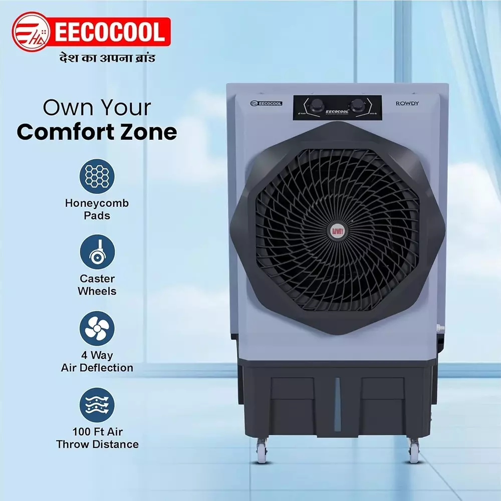 eecocool-rowdy-100-l-desert-air-cooler-large-honeycomb-cooling-pad-with-auto-swing-technology