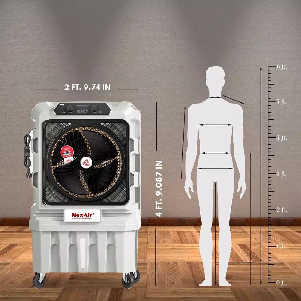 NexAir 150 L Evaporative Industrial Plastic Air Cooler 350 W Grey, STAR22150