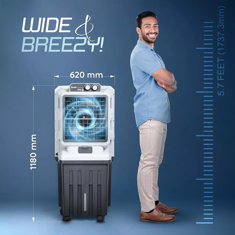 summercool-solitaire-75-l-tower-air-cooler-knob-control-honeycomb-cooling-pads-off-white