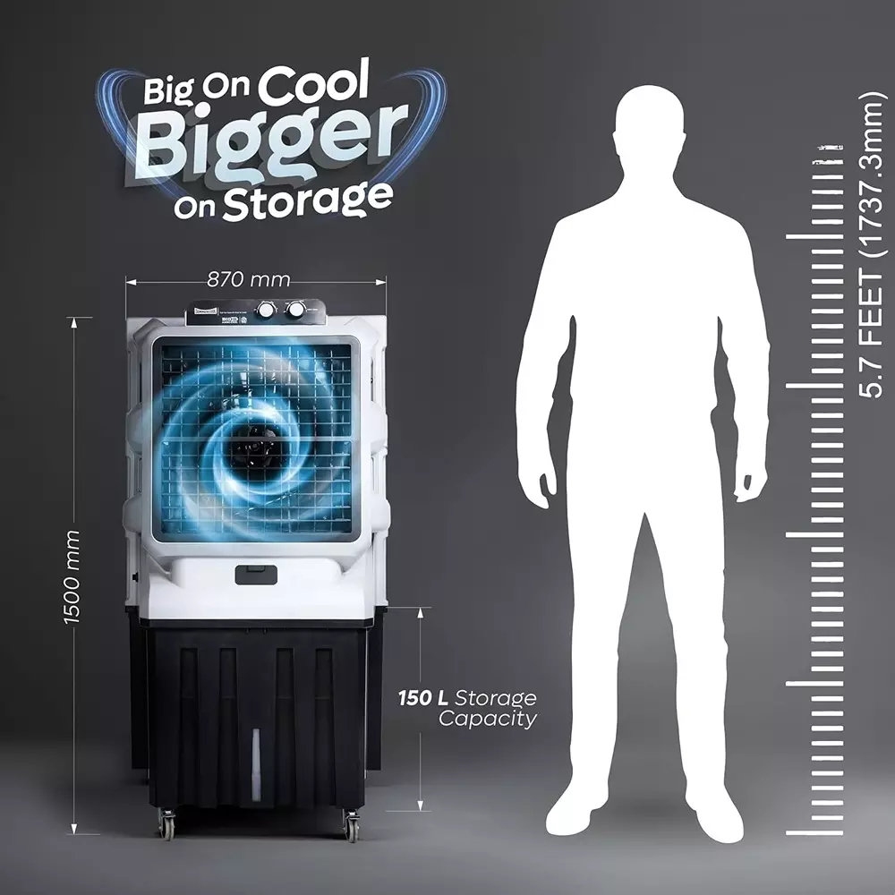 summercool-big-b-jumbo-150-l-commercial-desert-air-cooler-knob-control-honeycomb-cooling-pads-grey