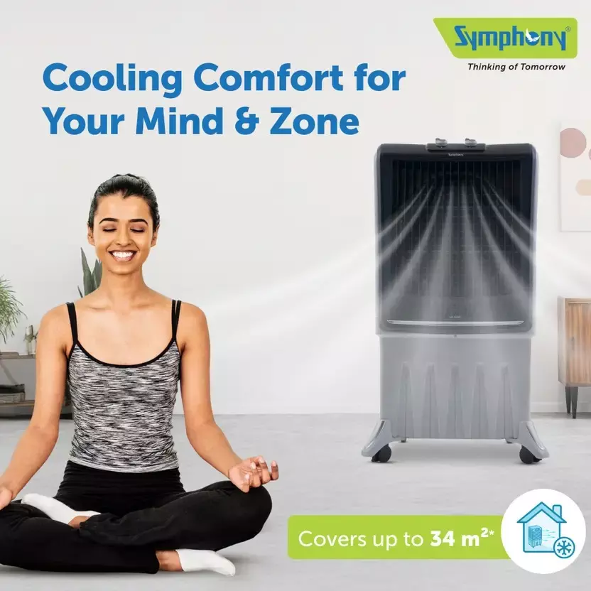 Symphony Silenzo 100 Desert Air Cooler 100 L 170 W, Grey
