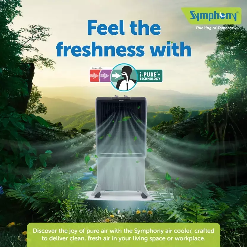 Symphony Silenzo 100 Desert Air Cooler 100 L 170 W, Grey