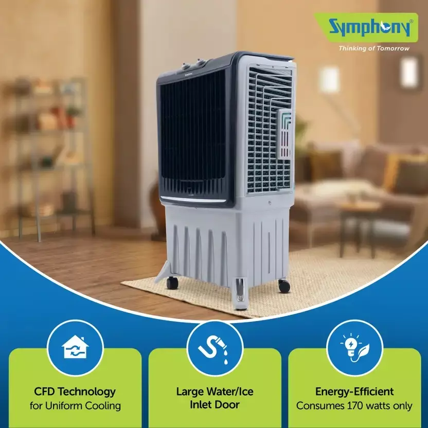 Symphony Silenzo 100 Desert Air Cooler 100 L 170 W, Grey