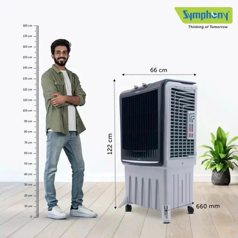 Symphony Silenzo 100 Desert Air Cooler 100 L 170 W, Grey