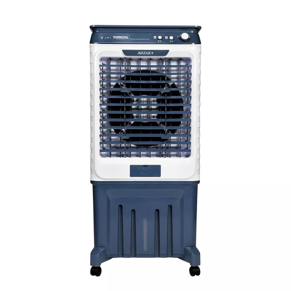 THERMOCOOL Avatar Plus 95 L Desert Air Cooler with Caster Wheel Navy Blue