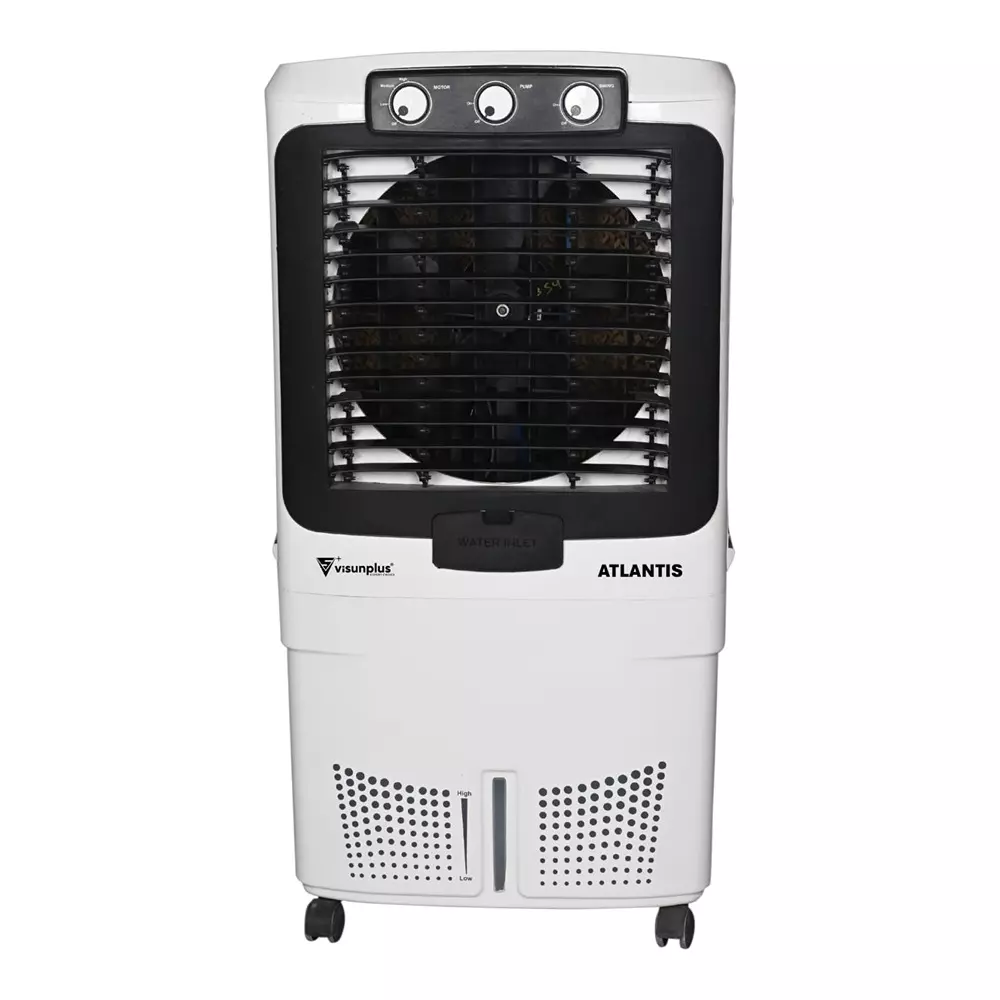 Visunplus Atlantis Desert Air Cooler White and Black 406.4 mm (16 inch) Fan Size and 75 L Capacity