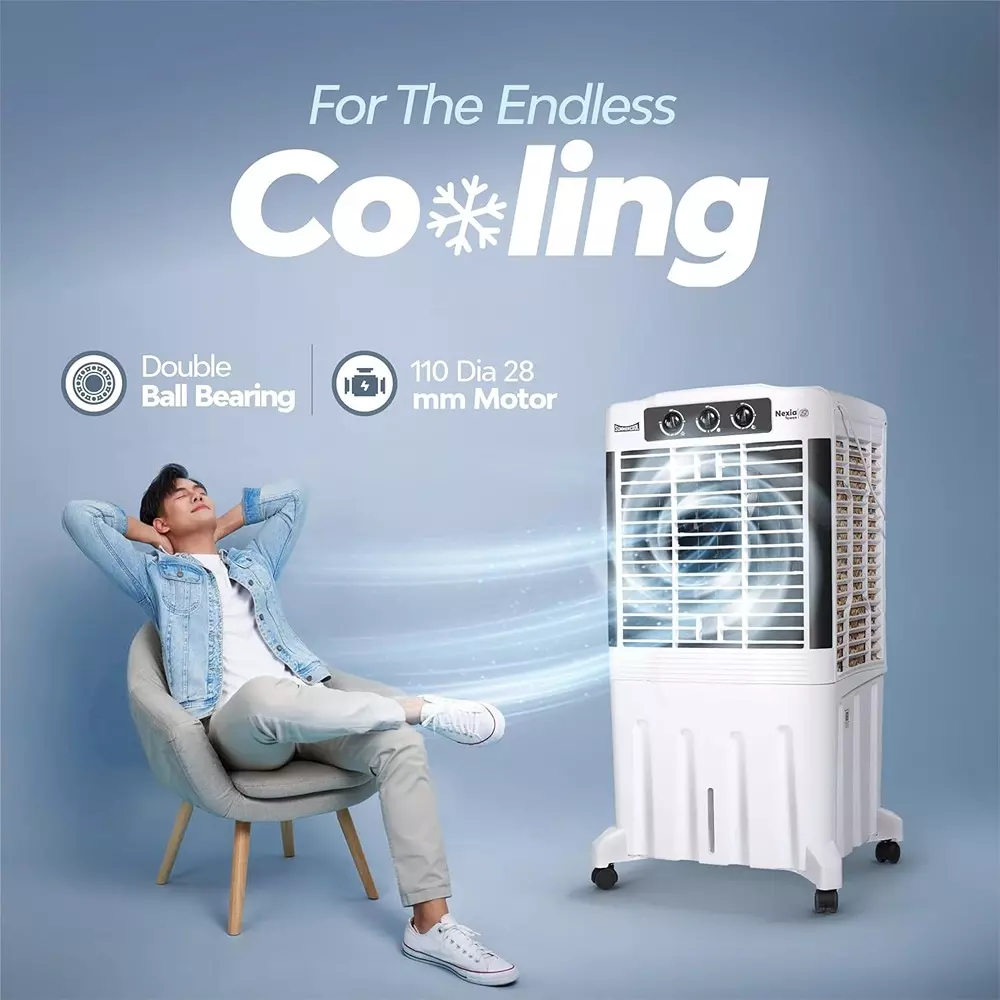 summercool-nexia-tower-95-l-desert-air-cooler-knob-control-honeycomb-cooling-pads-off-white