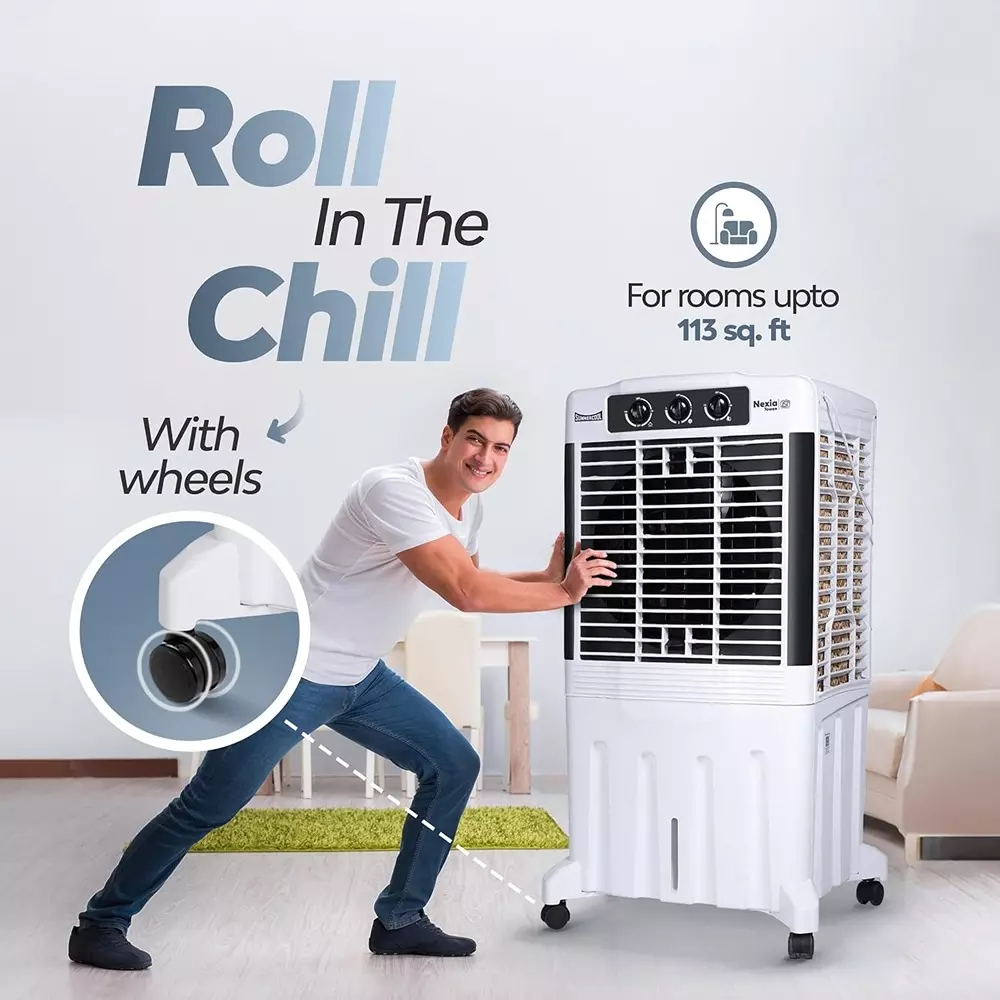 summercool-nexia-tower-95-l-desert-air-cooler-knob-control-honeycomb-cooling-pads-off-white