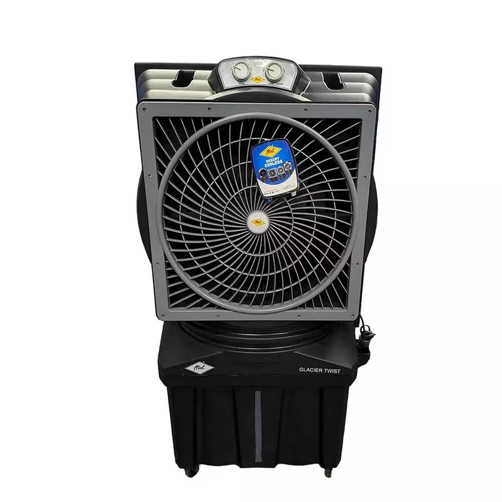 ATUL Air Cooler 150 L Tank Capacity 280 W Power 230 V Black 20 Inch (508 mm) Blade Size Woodwool Pads (1 Side)