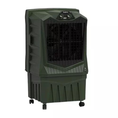 Symphony Air Cooler 145 W Power Electric 50 L Tank Capacity Militry Green 560x400x1010 mm Knob Control for Home & Office, Airforce 60