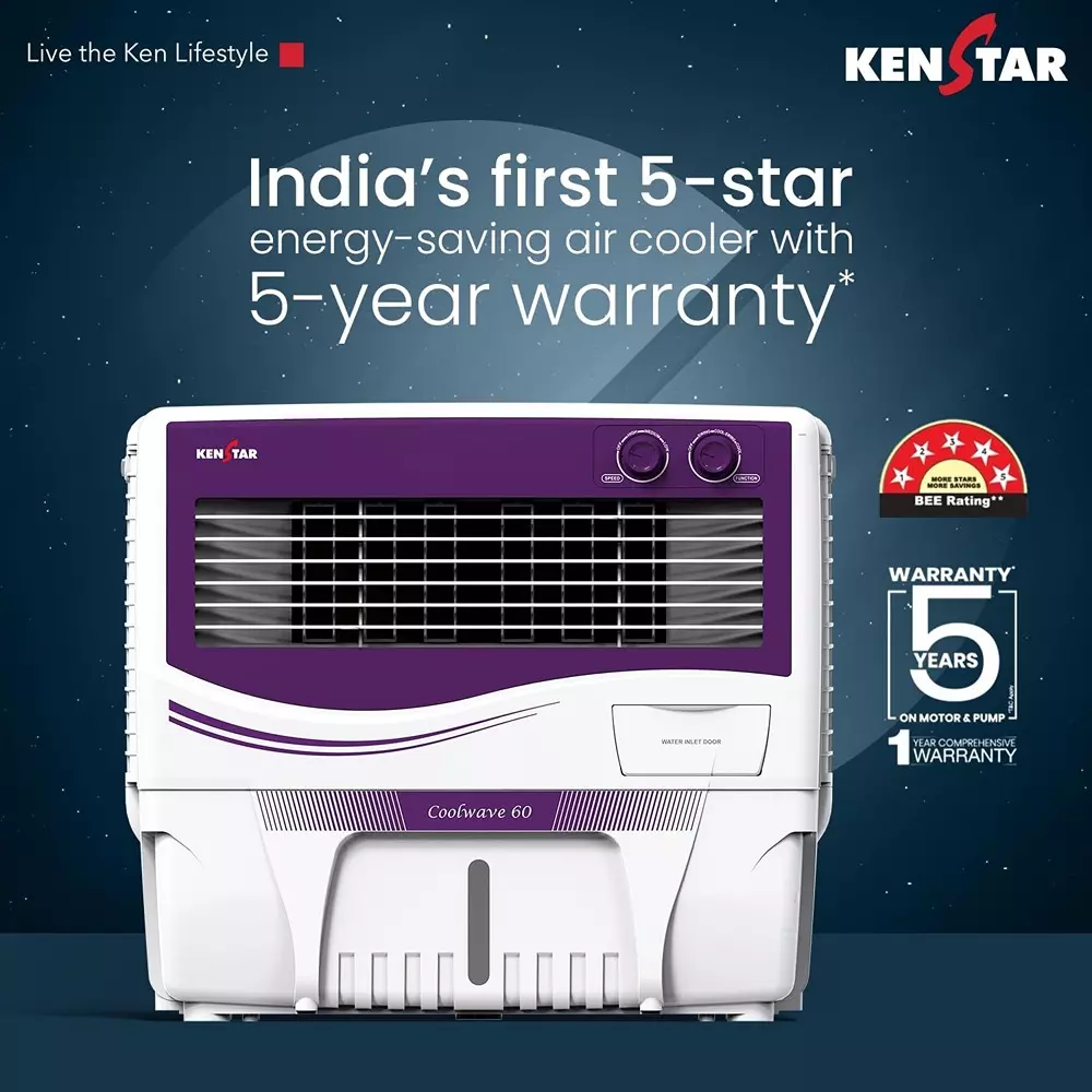 kenstar-coolwave-60-air-cooler-with-woodwool-cooling-media-purple-white-color-60-l-capacity