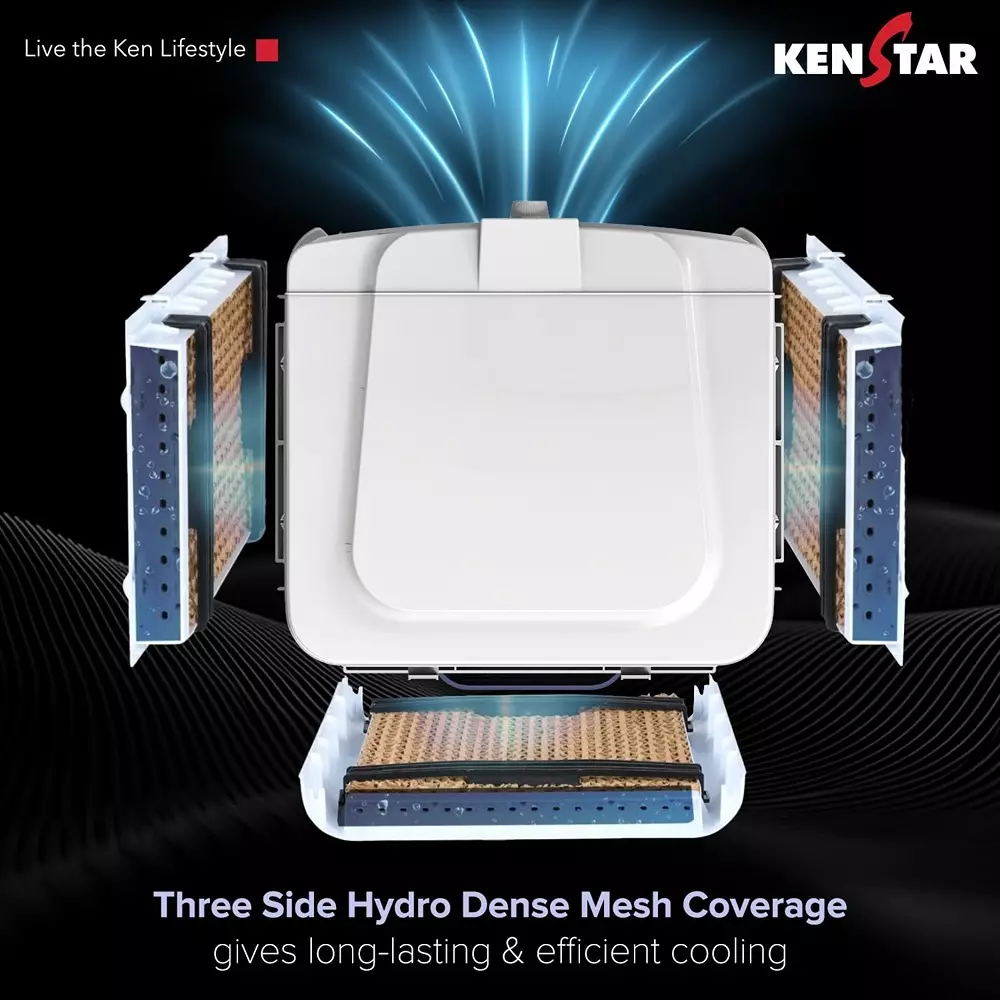 kenstar-turbocool-neo-hc-45-air-cooler-with-honeycomb-cooling-media-white-and-blue-color-45-l-capacity