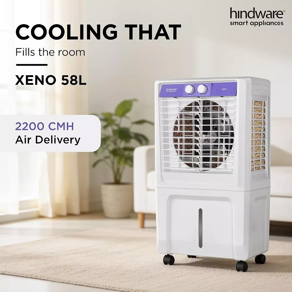 hindware-58-l-personal-air-cooler-freestanding-white-lavender-xeno