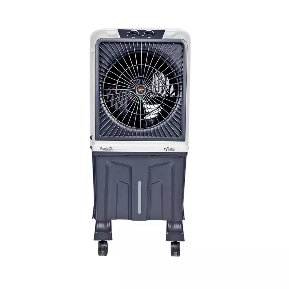 Summercool Alvaro 95 L Desert Air Cooler Knob Control Honeycomb Cooling Pads Grey