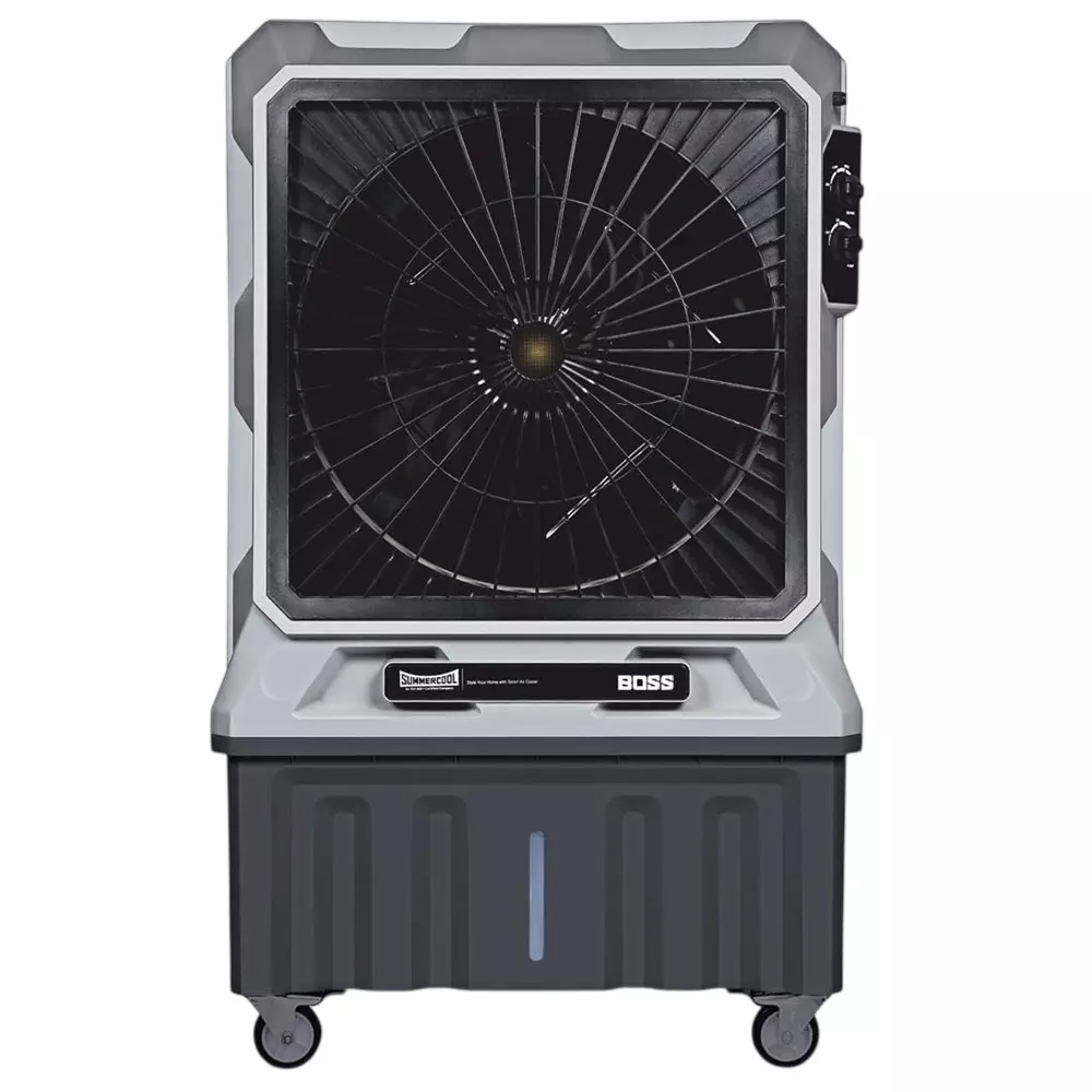 Summercool Boss 130 L Commercial Desert Air Cooler Knob Control Honeycomb Cooling Pads Grey